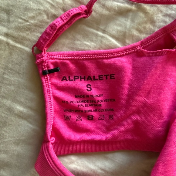 Alphalete Amplify Open Back Sports Bra in Bloom - Picture 3 of 4